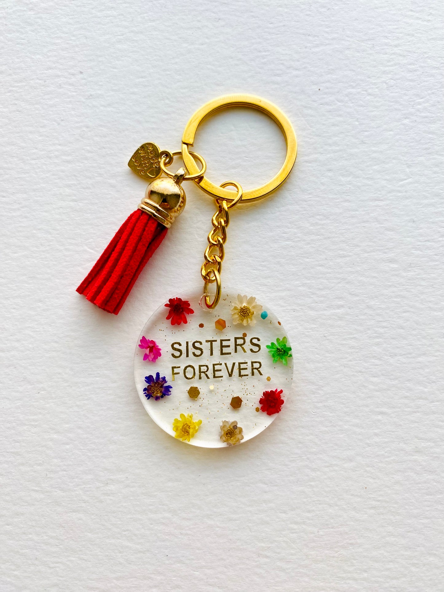 Porte clé " Sisters forever "